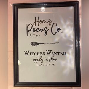 Hocus Pocus Witches Wanted Framed 8x10” leaner/wall sign